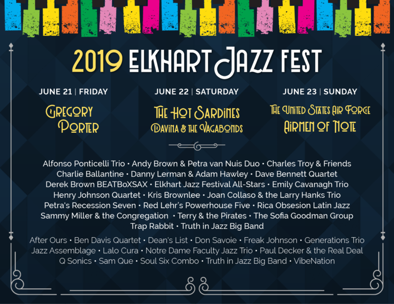 2019 Lineup - Elkhart Jazz Festival